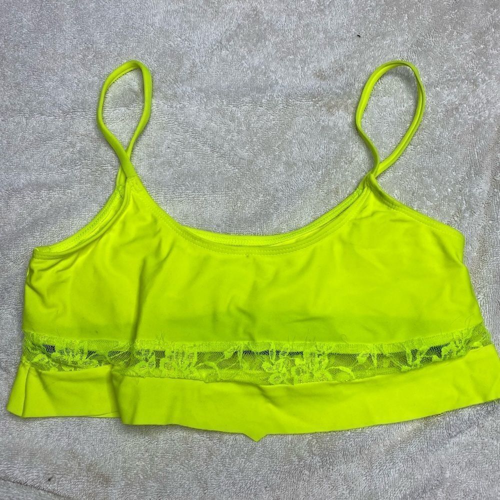 Beach Riot Flutter Bikini Top Neon - Picture 3 of 8